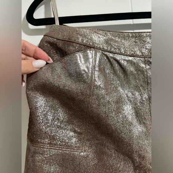 Vintage Chanel 1999 Fall Runway Suede Metallic Sparkle Wide Leg Pants with Tag - Picture 5 of 13